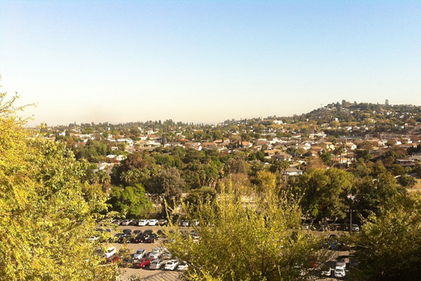 View of Alhambra as seen from the campus of Cal State LA