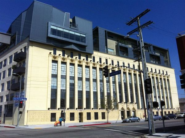 Constructed in 1925, the building served as the W.P. Fuller Paint Co. building