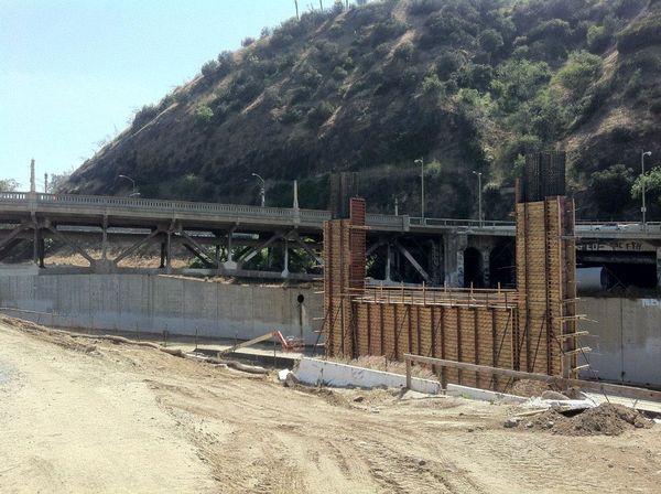 Replacement bridge under construction