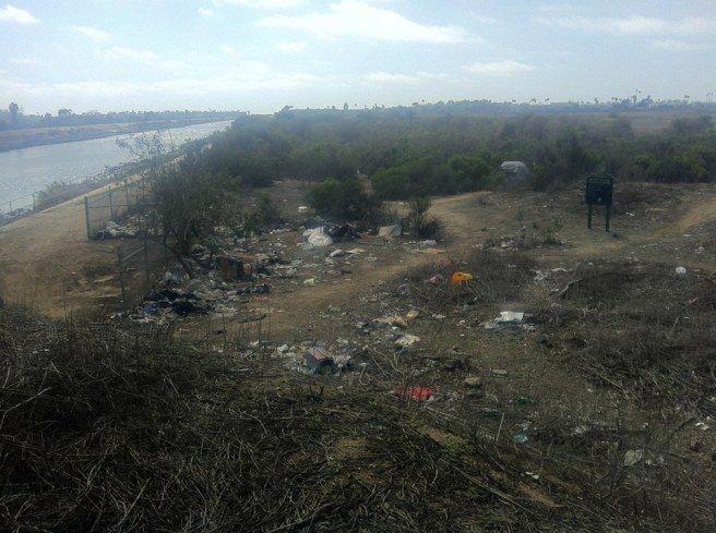 Ballona Creek and homeless encampment
