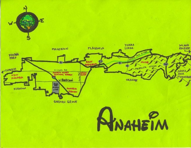 Pendersleigh & Sons Cartography's Map of Anaheim