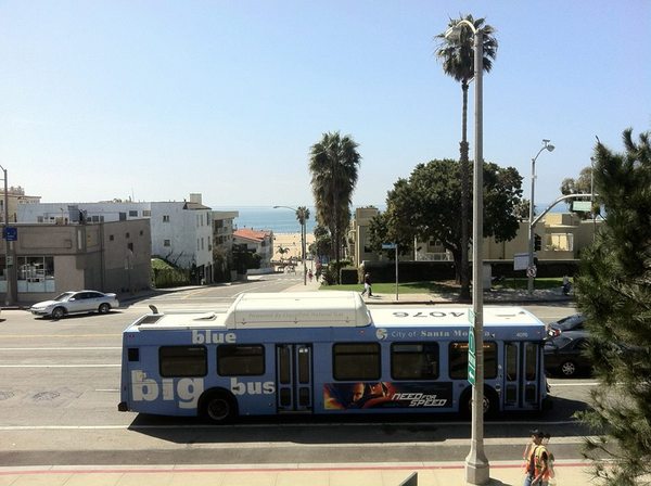 Big Blue Bus at Santa Monica Beach