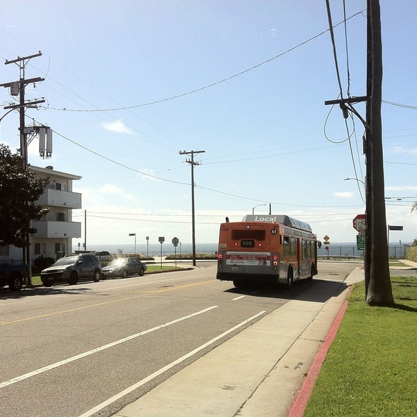 Metro Bus above Cabrillo Beach
