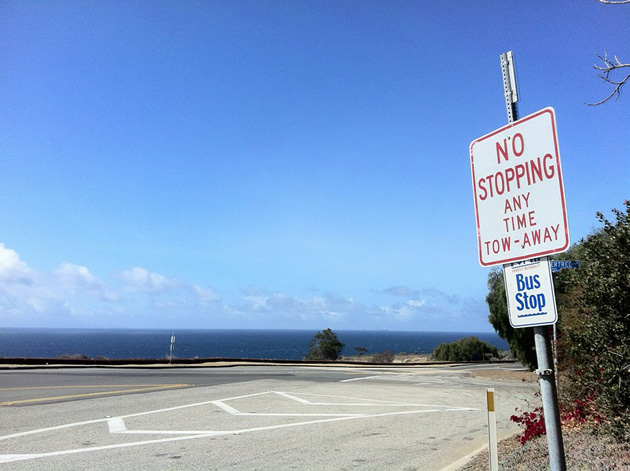 pubtrans_PVPTA Bus Stop in Palos Verdes Estates