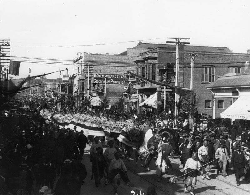 Chinese dragon parades through town
