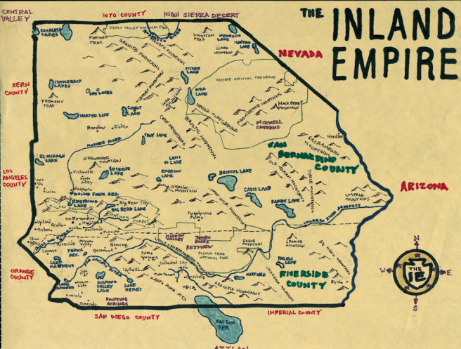 Pendersleigh & Sons Cartography‘s map of the Inland Empire — San Bernardino and Riverside Counties