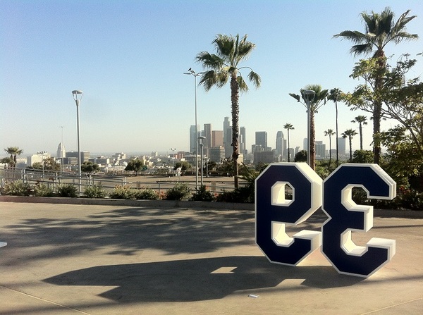 Retired numbers and the view of Downtown