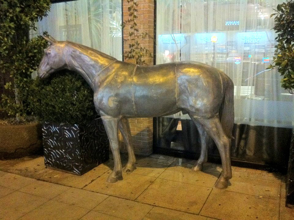 Thomas Schoos' metal horse sculpture