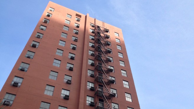 The back of the hotel