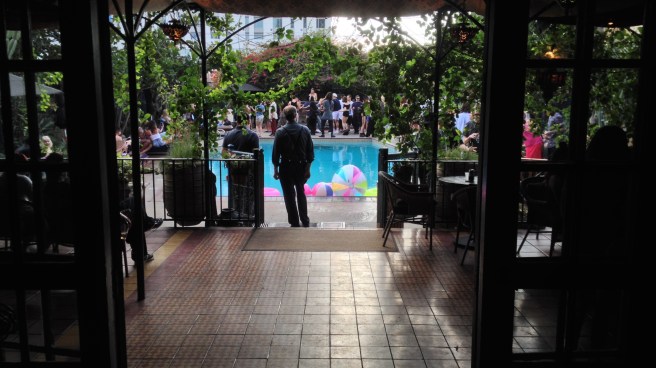 The Veranda Bar and pool area