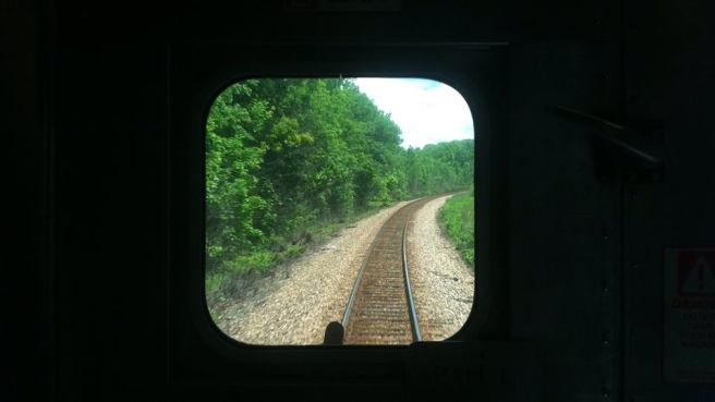 Looking behind Adirondack Line's no. 69 (train erotique) 