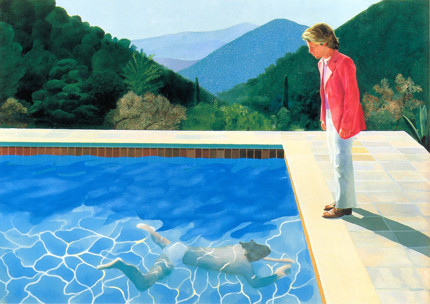 Pool with two figures, 1972, acrylic on canvas (David Hockney)