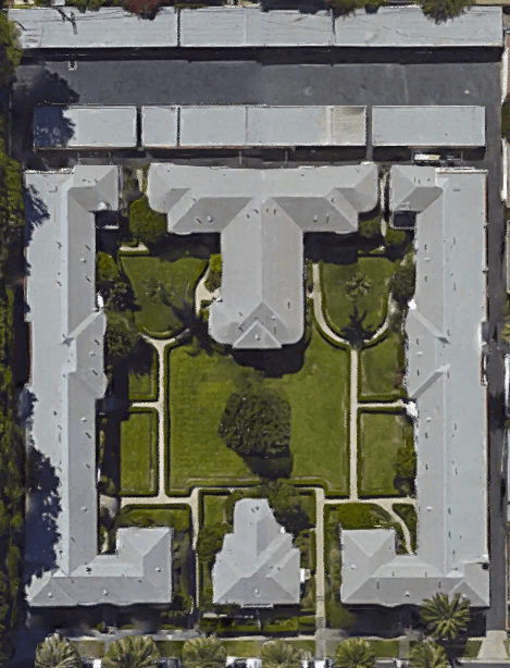 Aerial view of Clinton Manor