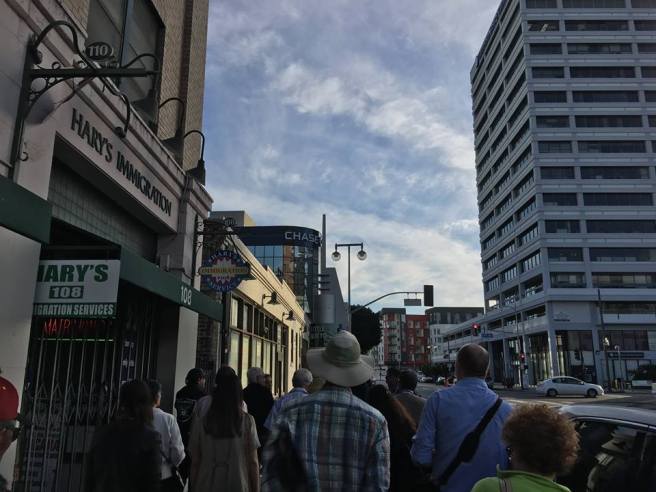 Walking toward 1st &amp; San Pedro...