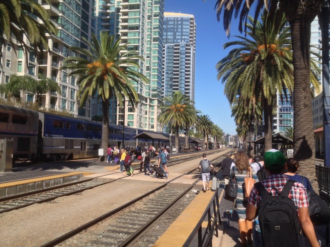 Boarding the Surfliner in San Diego
