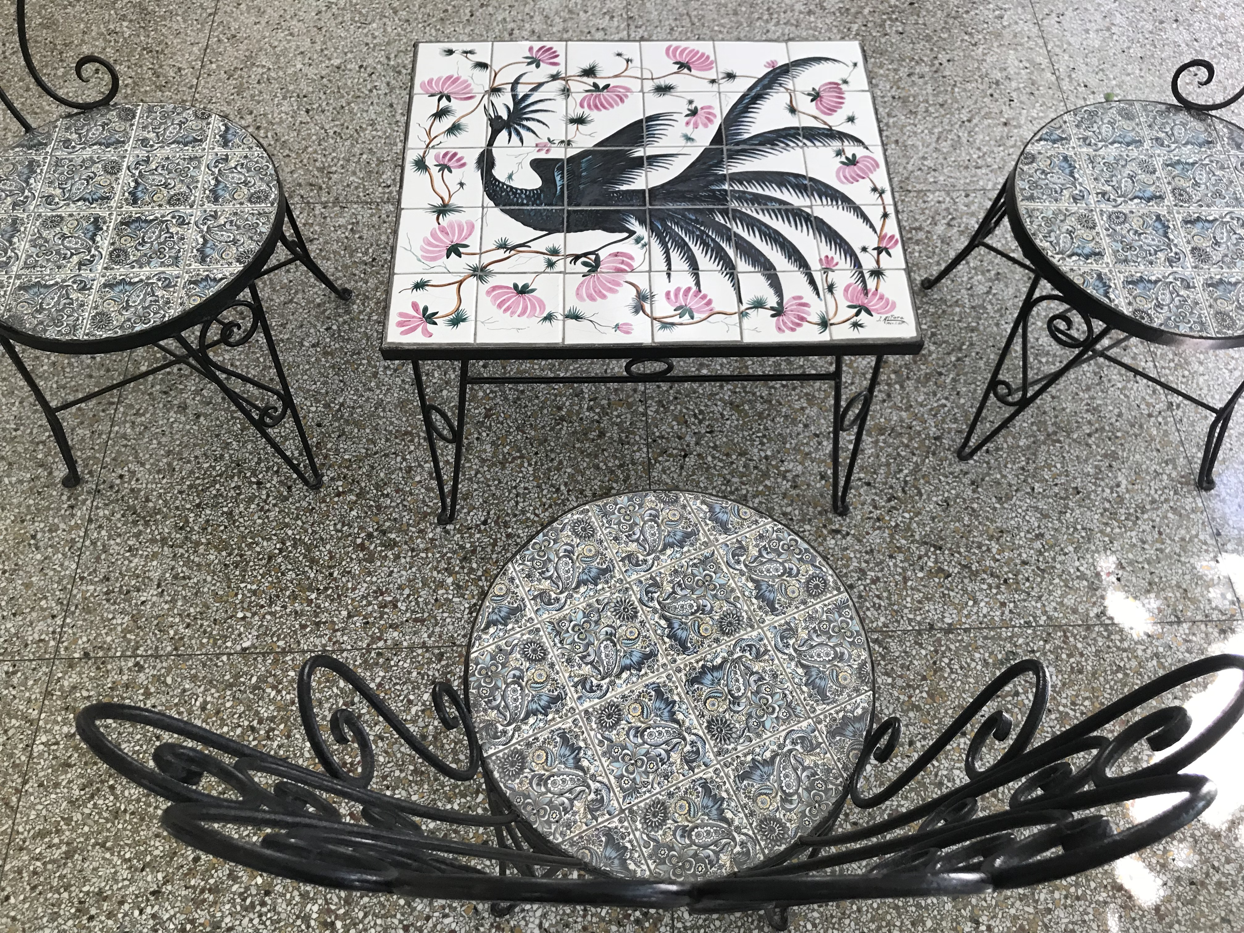 Tiled chairs