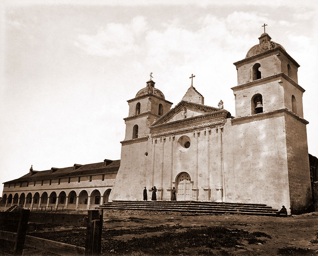 1024px-Mission_Santa_Barbara_by_Carleton_Watkins,_1876